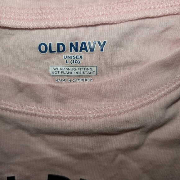 Old Navy Girls Cat Themed Pink Pajama Set Long Sleeves & Pants Size 10 - Picture 4 of 5